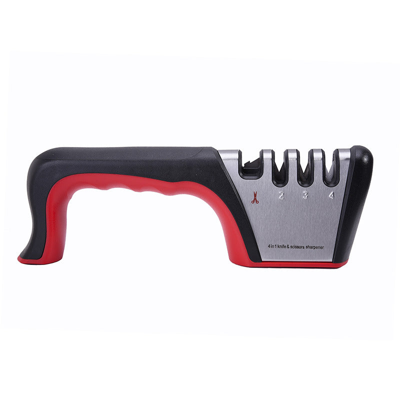 Hand Held Knife Sharpener Household Multifunctional Fixed Angle Four Section Sharpener