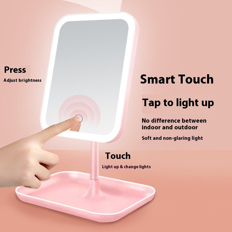 Smart LED Vanity Mirror – Touch Light Portable Makeup Mirror