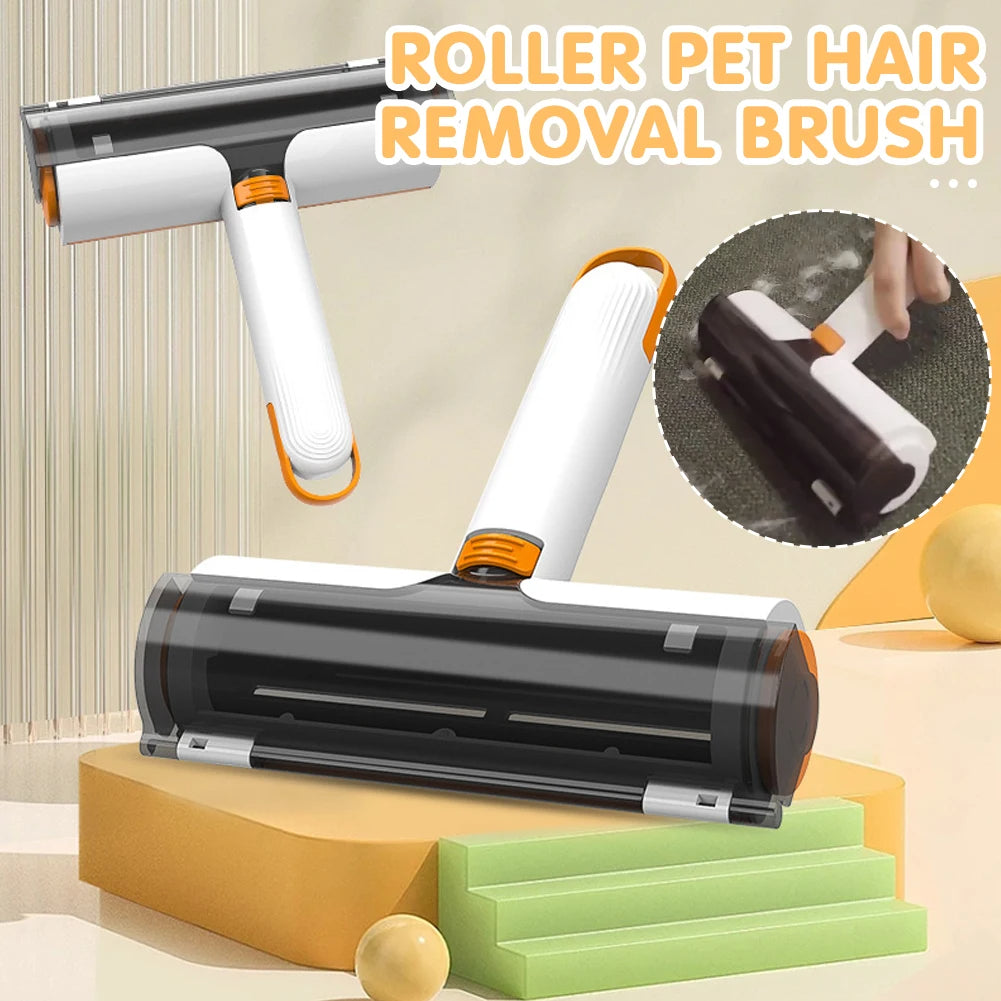 2-in-1 Pet Hair Removal Roller – Reusable, Portable & Washable Fur Cleaner