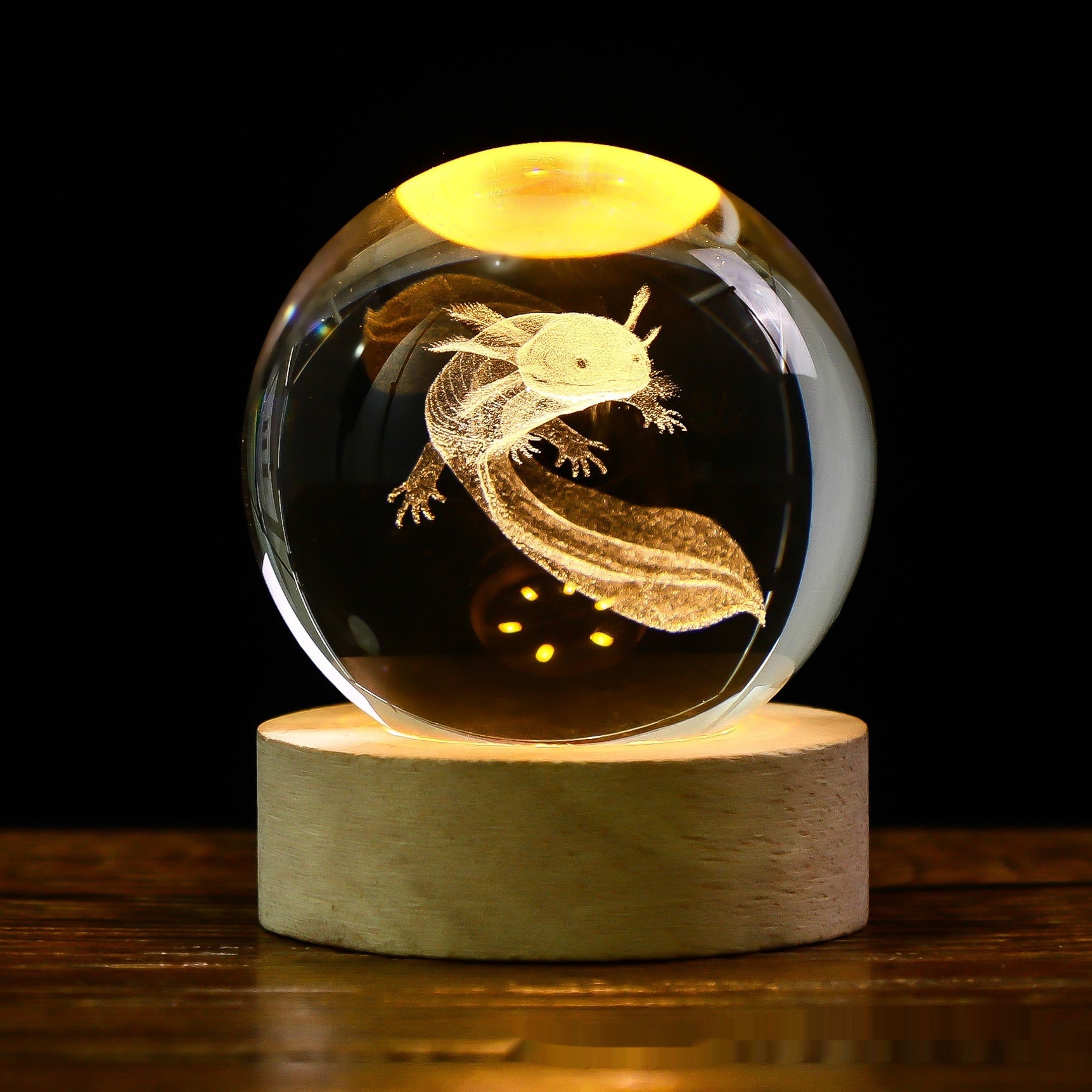 Starry Sky & Moon Crystal Ball Night Lamp – LED Projection Ambient Light