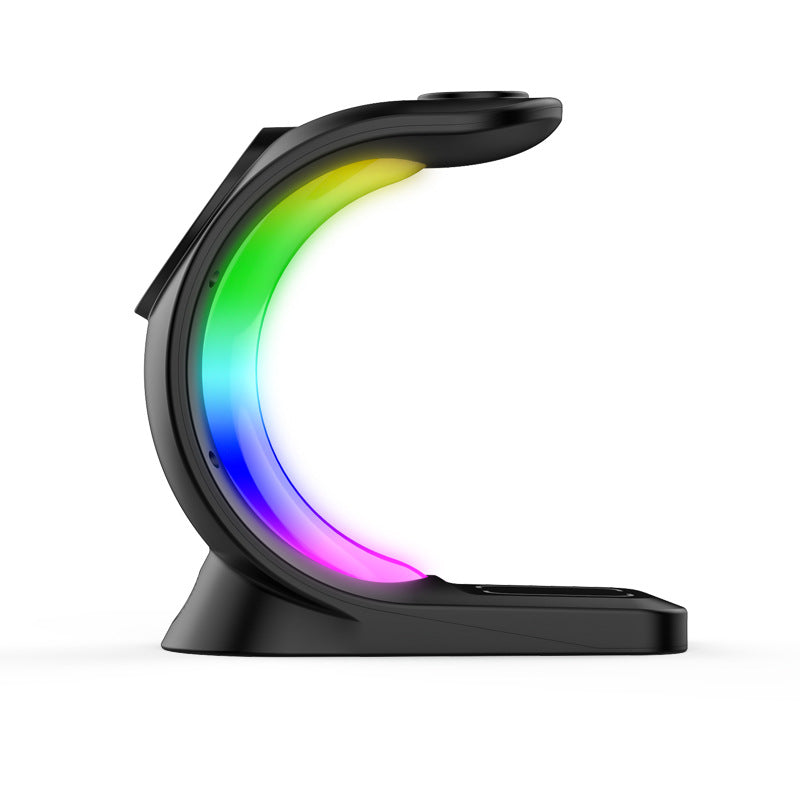 4 in 1 Magnetic Wireless Charging Station for iPhone Watch and AirPods with Atmosphere Light