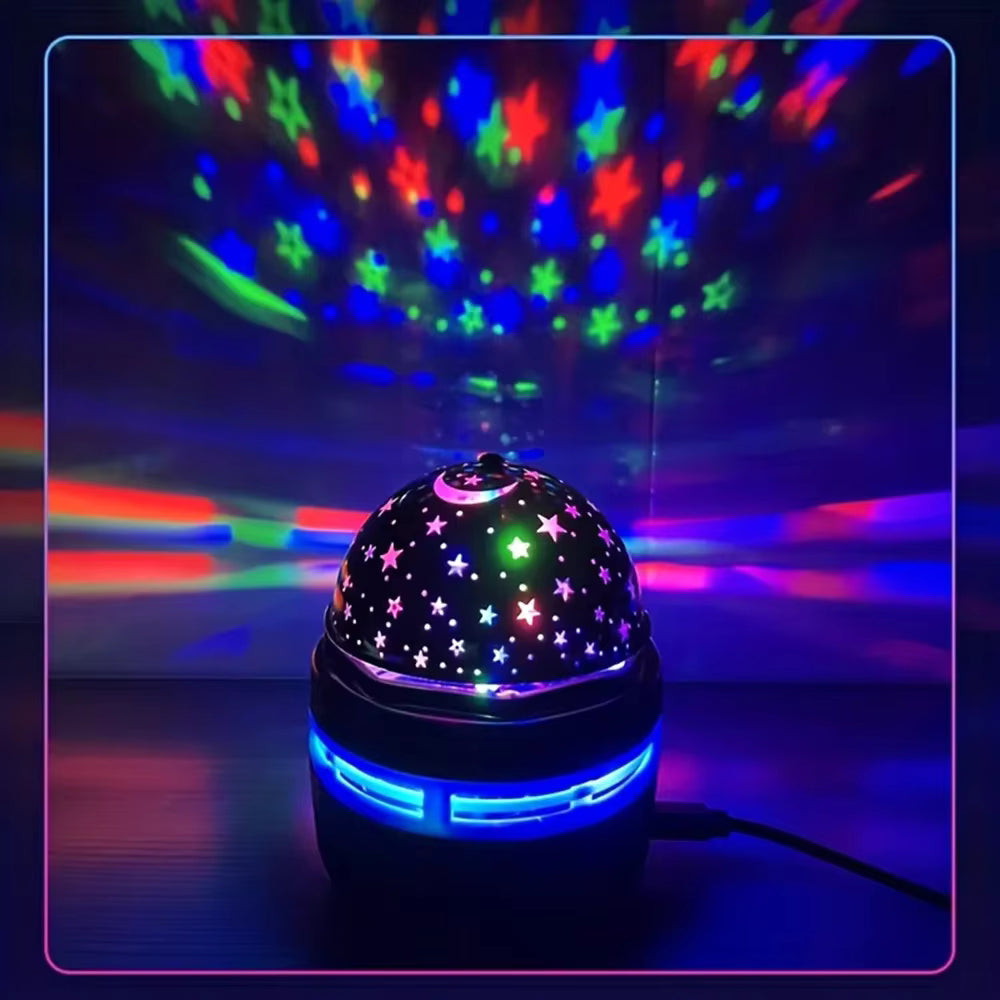 LED Mini Magic Star Projector Ball – USB RGB Room Light
