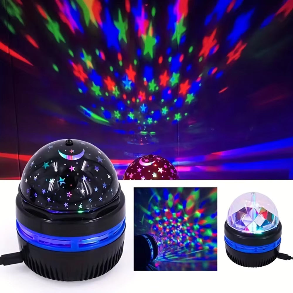 LED Mini Magic Star Projector Ball – USB RGB Room Light