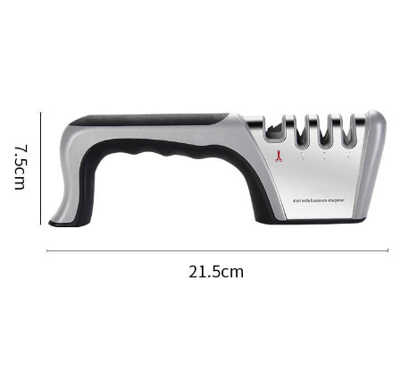 Hand Held Knife Sharpener Household Multifunctional Fixed Angle Four Section Sharpener