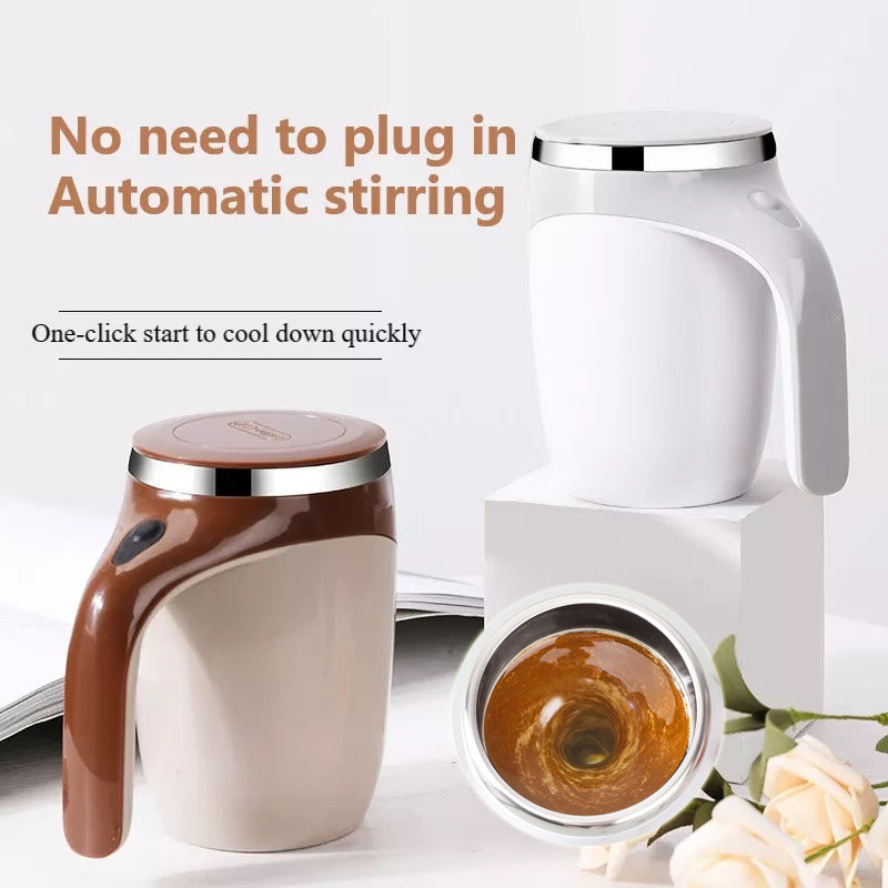 Rechargeable Self-Stirring Coffee & Beverage Mug – Electric Magnetic Mixing Cup (350–400 ml)